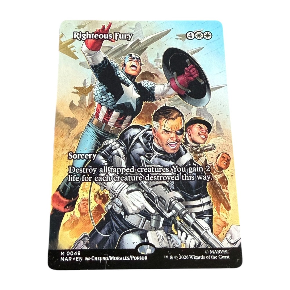 Magic The Gathering Righteous Fury Marvel Secret Lair 0049 Mythic Rare Sorcery